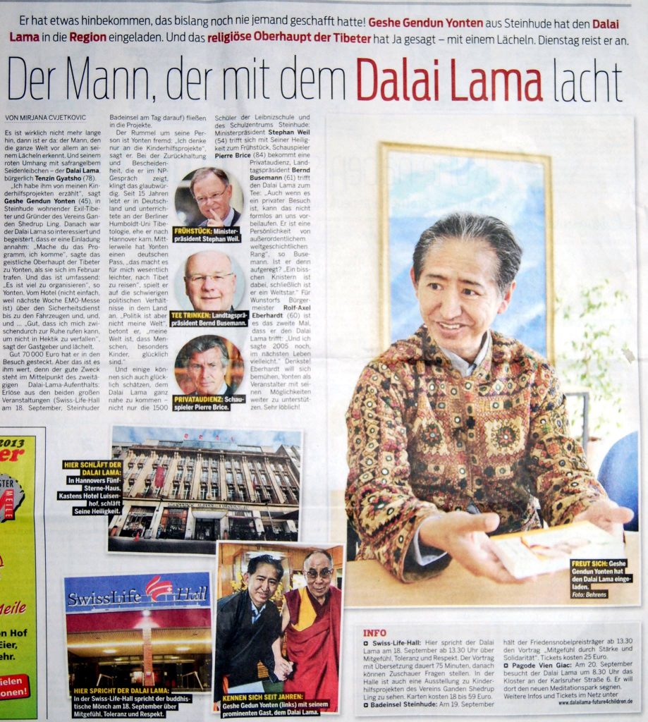 Der Mann, der mit dem Dalai Lama spricht